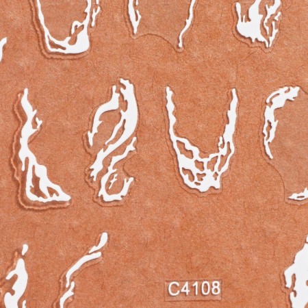 Nail stickers "veil", white color-1