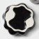 Coffee steam ceramic "chamomile", 2 items: 260 ml mug, saucer d = 17 cm, black color is black