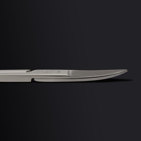 Manicure scissors "Premium", bent, narrow, 9 cm, on the blist, silver color-7
