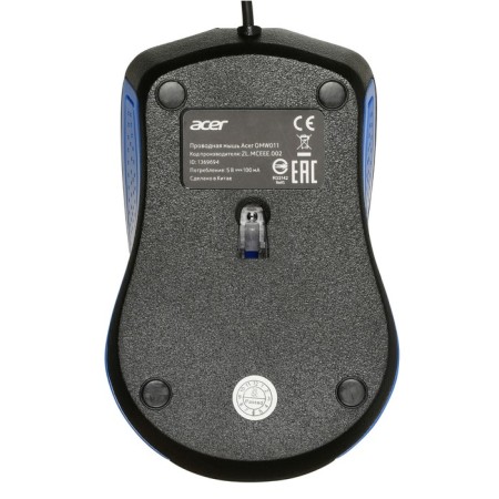 Acer OMW011 Black/Blue Optical Mouse (1200DPI) USB (3but)-1