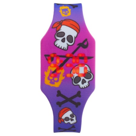 Watch of washing electronic, children's, "skulls", strap L-22.5 cm