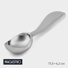 Spoon for ice cream VOLT, 17.3 × 4.2 × 2.3 cm, stainless steel, silver color