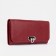 Women's wallet on fasteners, red color