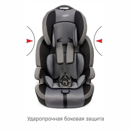 Car Capeslo Children's Siger "Star", ISOFIX LUX, group 1/2/3, Gray-2