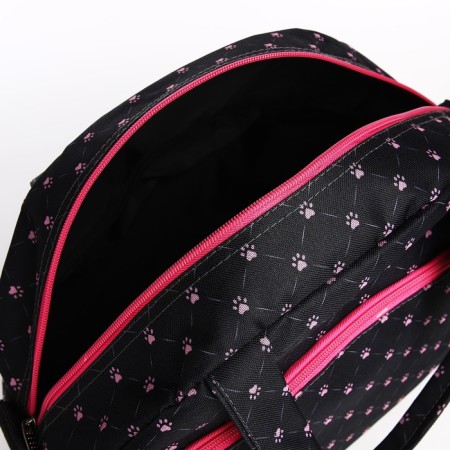 Road bag with lightning, external pocket, long belt, black color-2