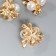 Decor for creativity Metal "3 white pearls with rhinestones" set 5 pcs 2x2 cm