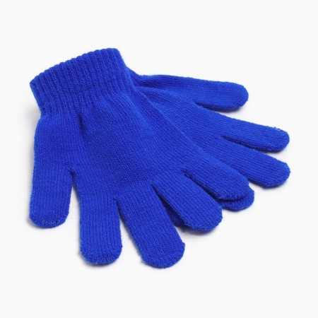 Children's gloves minku "plain", col. Blue, rr 15 (6-8 years)