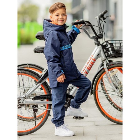 Park jacket for a boy, height 140 cm, blue color-2