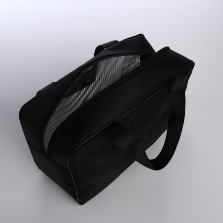 Cosmetic bag with lightning, black color-2