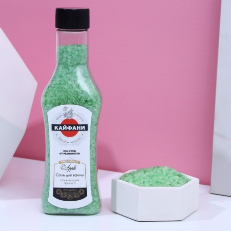 Caifani bath salt, 285 g, aroma of green apple, pure happiness