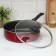 Steven "Expert", 3.5 l, d = 26 cm, plastic handle, glass cover, anti -stick coating, burgundy color