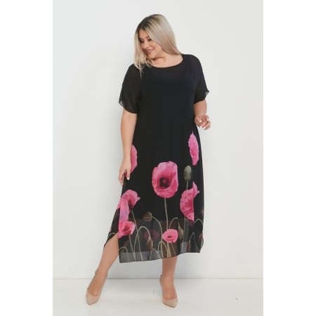 Female dress, size 54, black color
