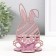 Standing for the egg "Bunny" 8.5x8.5x14.5 cm (set 4 parts) purple