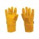 Genuine leather gloves, elongated cuffs, with lining, Truper