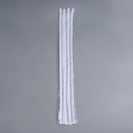 Lightning "Spiral", No. 5, detachable, automatic lock, 70 cm, white/lilac color-2
