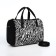 Cosmetic bag with lightning, black/white color