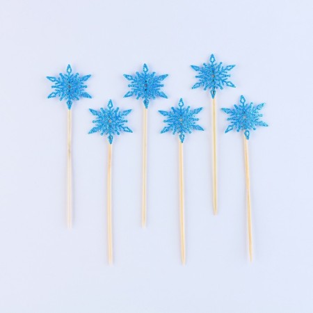 Slaskets "Snowflake", corner, in a set of 6 pieces, blue-1
