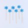 Slaskets "Snowflake", corner, in a set of 6 pieces, blue