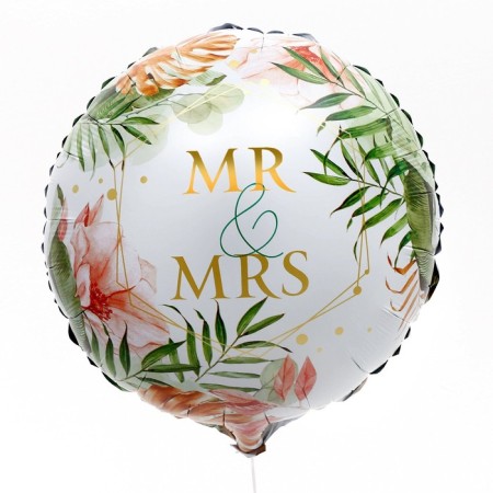 Foil ball 18 "MR & MRS", circle-1