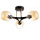 Svetogor chandelier "Love" 3x60W E27 Black/gold 50x50x23cm