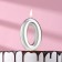 Candle in the Cake "European", number "0", 6 cm, silver