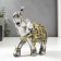 Souvenir Polystone "Elephant in the Golden Popone with Rubin" 14.7x15x6 cm