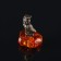 Souvenir "Obashka", Brass, Amber Smole, 1.7x0.7x0.9 cm