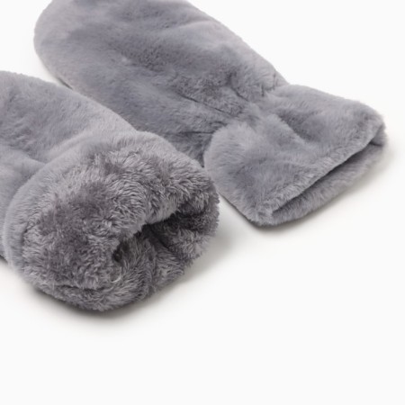 Women's mittens minku, gray color, 26 cm-2