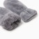 Women's mittens minku, gray color, 26 cm