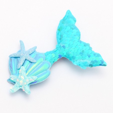 Carnival costume "Beautiful Mermaid": skirt, top, hairpin, height 98-122 cm, blue-7