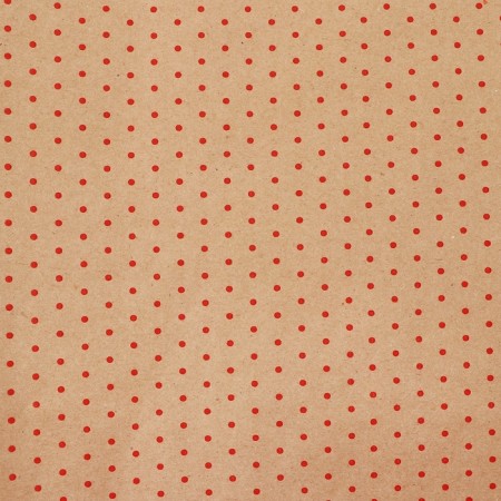 Paper packaging craft in the roll "Red peas", 0.68 x 7 m-1