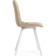 Stool on a metal frame chilli metal/velor, white/beige 43.5x50x87.5 cm