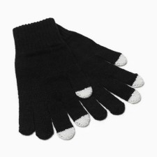 Female gloves, black color, size 18