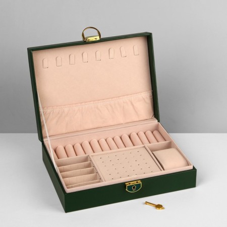 Steam for jewelry "Casket" 1 tier, 17 × 23 × 6.5 cm, green color-5