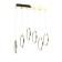Lamp with DDD "Lorein" LED 60W 3000-6000k gold 55.5x25x25-125 cm