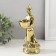 Ceramics candlestick for 1 candle "Buddha" d = 4 cm gold 8x11x22.5 cm