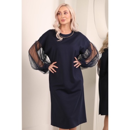 Women's dress, size 50, blue color-8