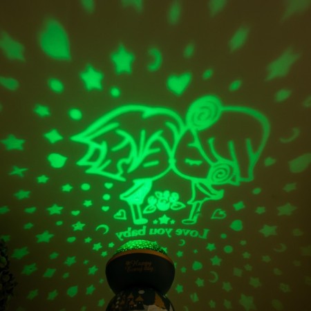 Night Projector "Winter Fairy Tale" LED 3HLR44 Green 9x9x15 cm Risalux-3