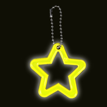 The reflective element "Star", bilateral, 5.5 × 5.5 cm, color mix-3