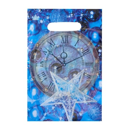 New Year's Eve package, polyethylene with a cut pen, 30x20 cm, 30 μm