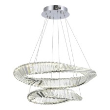 Suspension lamp ST LUCE. SL6204.101.02. Ritorto. 1x52 W, LED, 4000K, 4420 LM, 60x60x120 cm, chromium color