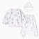 A set for newborns (swing/slider/cap), white color, height 62