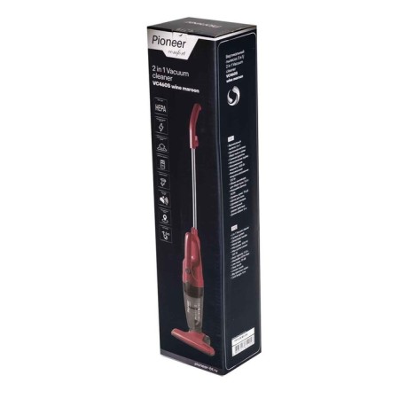 Vacuum cleaner Pioneer VC460S 2V1, vertical, 120W, 800 ml, wine color-10
