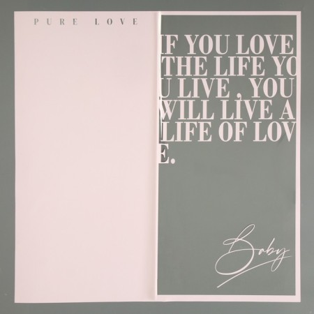 Flower film, "pure love", powder, 57x57 cm-2