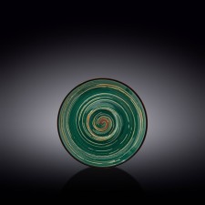 Saucer Wilmax England Spiral, D = 15 cm, green color