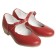 Folk women's shoes, insole length 20 cm, red color