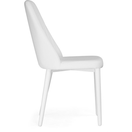 Stool on a metal frame hairdryer r metal/eco -leather, white/white 46x56x91 cm-2