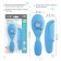 Baby comb + massage hair brush, from 0 months, blue color, mixture