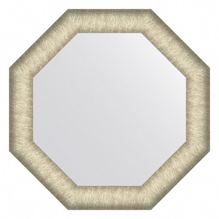 EvoFORM mirror in the baguette frame, 59 mm, 50x50 cm, brushed silver color