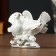 Souvenir "2 white pigeons" with rhinestones 9x12 cm